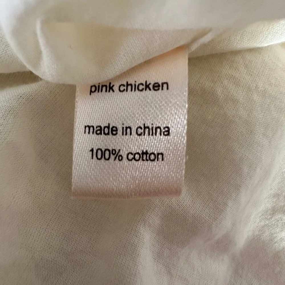 Pink Chicken Tiered Sundress Girls 4Y Yellow White Striped Ruffle Tie Strap - Picture 9 of 12